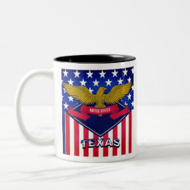 Texas USA Flag Zweifarbige Tasse