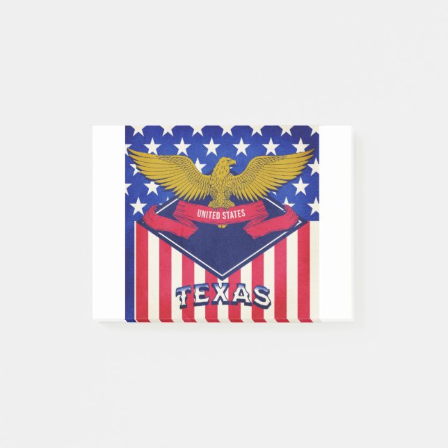 Texas USA-Flagge Post-it Klebezettel (Vorderseite)