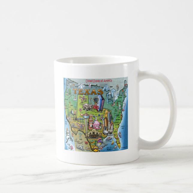 Texas USA Map Tasse (Rechts)