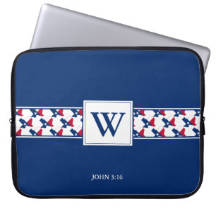 TEXAS, USA Monogram Christlich Bible Laptop Laptopschutzhülle