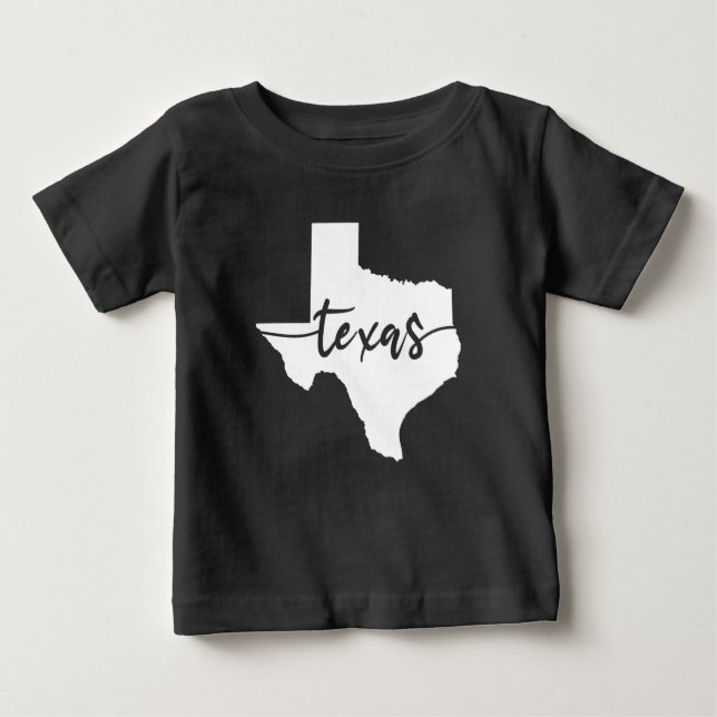 Texas USA Staat Map Baby T-shirt (Vorderseite)