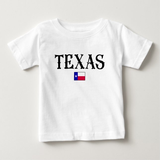 Texas USA Staat Map Flag Baby T-shirt (Vorderseite)