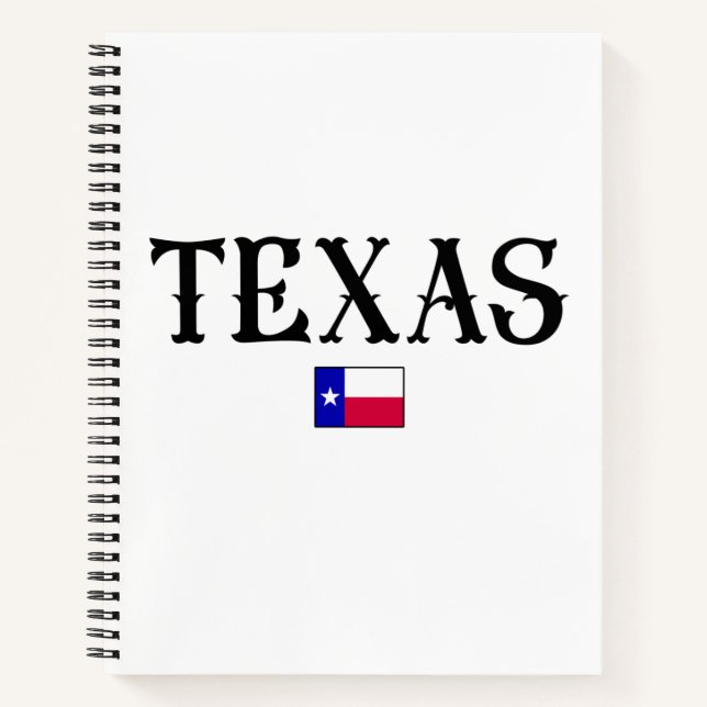 Texas USA Staat Map Flag Notizbuch (Vorderseite)