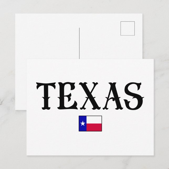 Texas USA Staat Map Flag Postkarte (Vorne/Hinten)