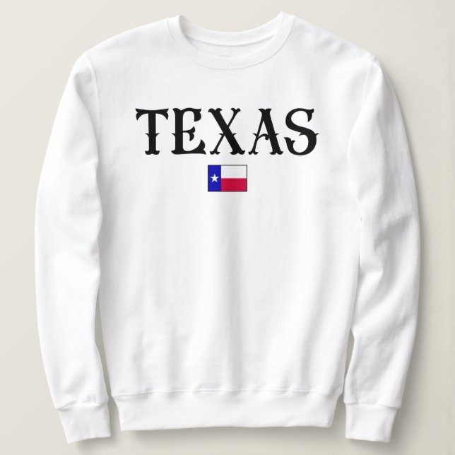Texas USA Staat Map Flag Sweatshirt (Design vorne)