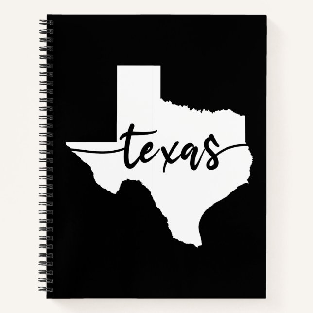 Texas USA Staat Map Notizbuch (Vorderseite)