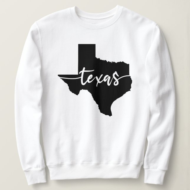 Texas USA Staat Map Sweatshirt (Design vorne)