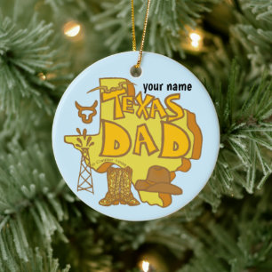 Texas Vater Keramik Ornament