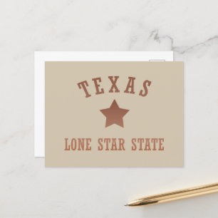 Texas Vintage Der Lone-Star-Staat Feiertagspostkarte