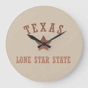 Texas Vintage Der Lone-Star-Staat Große Wanduhr