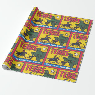Texas Vintage mit Cowboy Geschenkpapier