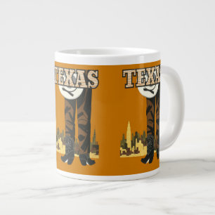 Texas Vintage-Reiseplakat-Tassen Jumbo-Tasse