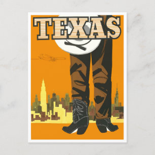 Texas Vintage-Reisepostkarte Postkarte