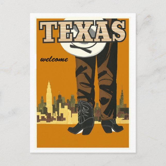 Texas, Vintage Travel Postcard Postkarte (Vorderseite)