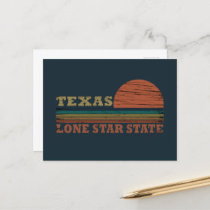 Texas Vintager Sonnenuntergang Feiertagspostkarte
