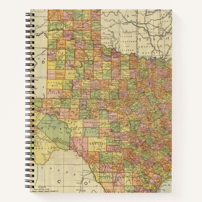 Texas von Rand McNally Notizbuch (Vorderseite)