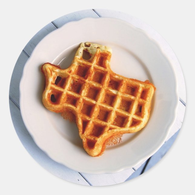 Texas Waffle Runder Aufkleber (Vorderseite)
