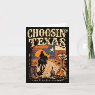 Texas wählen Lone Star State of Mind Cowboy Karte