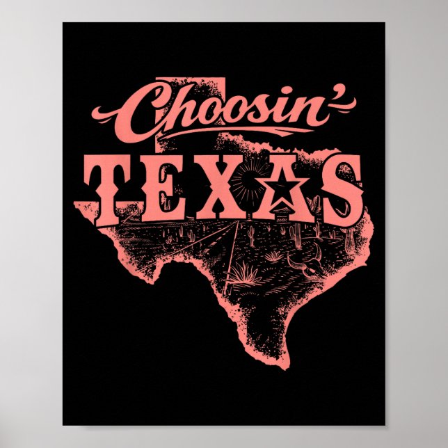 Texas wählen Lone Star State of Mind Western Poster (Vorne)