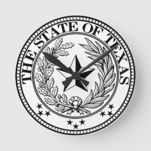 Texas Wall Clock White Runde Wanduhr