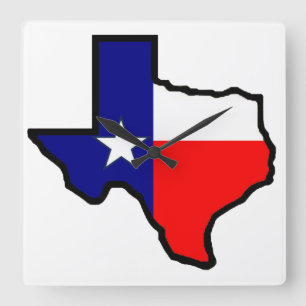 Texas-Wand-Uhr-Staat Quadratische Wanduhr