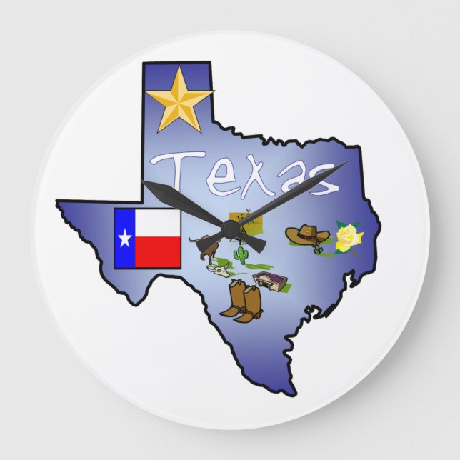 Texas-Wanduhr Große Wanduhr (Vorderseite)