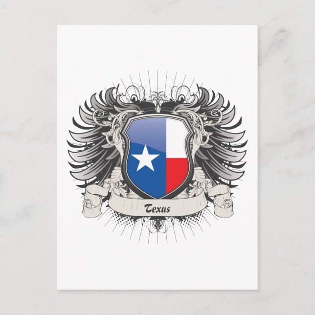 Texas Wappen Postkarte (Vorderseite)