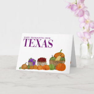 Texas Watercolor Pumpkins Erntedank Card Karte