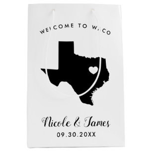 Texas Wedding Welcome Bag für Gäste außerhalb der  Mittlere Geschenktüte