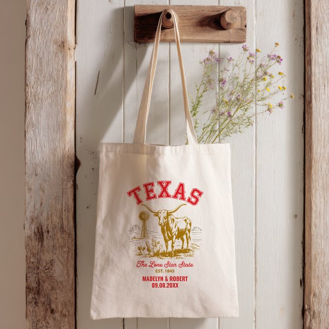 Texas Wedding Welcome Bag, Staat Liebe Tragetasche (Von Creator hochgeladen)