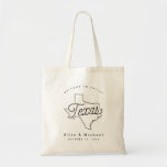 Texas Wedding Welcome Tote Bag Tragetasche<br><div class="desc">Diese Tasche in Texas ist ideal,  um die Gäste der Stadt zu Ihrer Hochzeit zu empfangen! Packen Sie es mit lokalen Goodies für ein extra lustiges Willkommenspaket.</div>