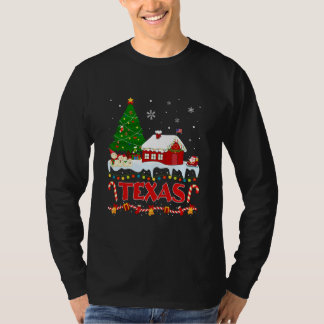 Texas Weihnachtsbaum Light Pajama Staat von Texas T-Shirt