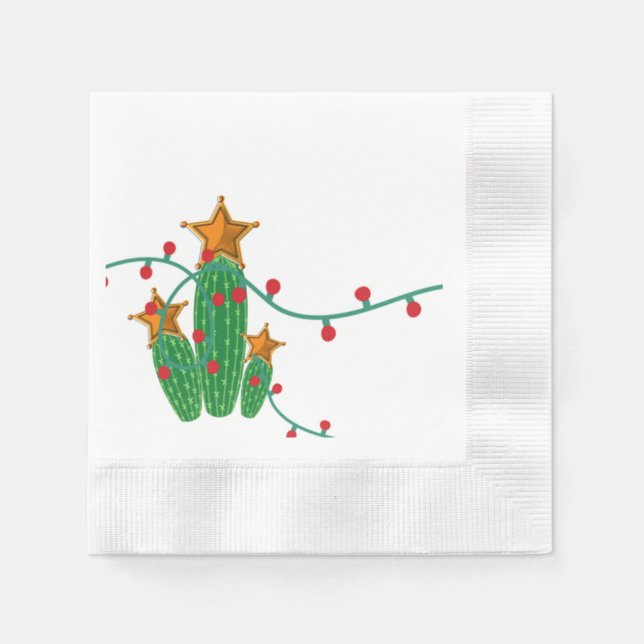 Texas Weihnachtscocktail Serviette (Vorderseite)