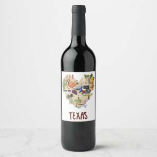 Texas-Wein Lavel Weinetikett