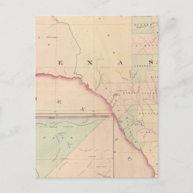 Texas, Western Postkarte (Vorderseite)