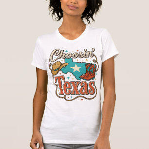 Texas Western Vintage Cowgirl Grafik T-Shirt Desi