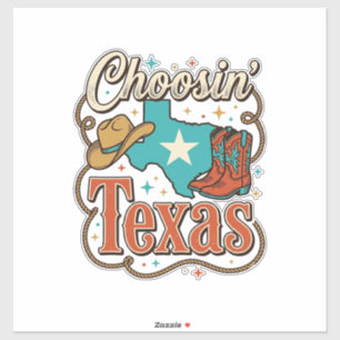 Texas Western Vintage-Cowgirl-Grafik-T-Shirt Desi Aufkleber
