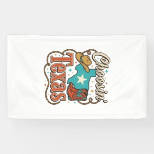 Texas Western Vintage Cowgirl Grafik T-Shirt Desi Banner