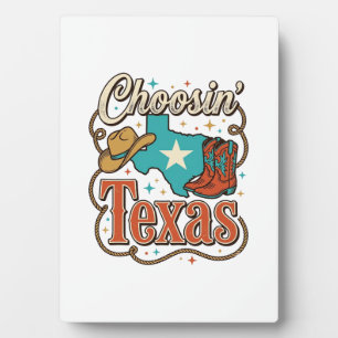 Texas Western Vintage Cowgirl Grafik T-Shirt Desi Fotoplatte
