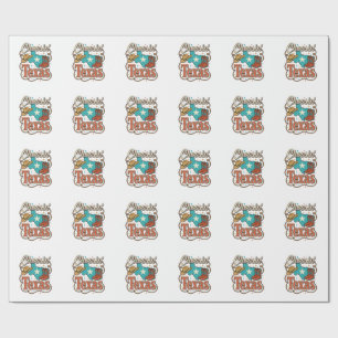 Texas Western Vintage Cowgirl Grafik T-Shirt Desi Geschenkpapier