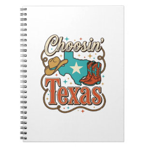 Texas Western Vintage Cowgirl Grafik T-Shirt Desi Notizblock