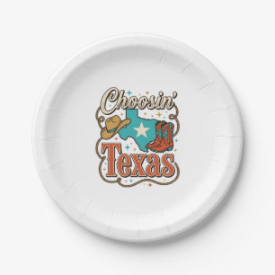 Texas Western Vintage Cowgirl Grafik T-Shirt Desi Pappteller