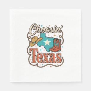 Texas Western Vintage Cowgirl Grafik T-Shirt Desi Serviette