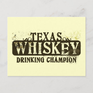 Texas Whiskey Drinking Champion Postkarte