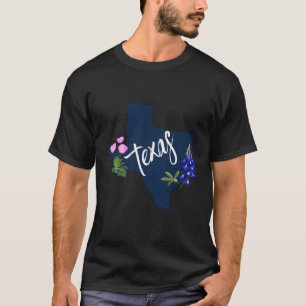 Texas Wildblume Chalkboard Zuhause Staaten Bluebon T-Shirt