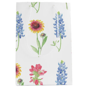 Texas Wildblume Pattern Mittlere Geschenktüte