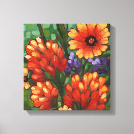 "Texas Wildblumen-Indian Paintbrush" Canvas Print Leinwanddruck