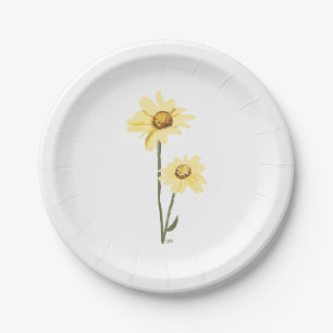Texas-Wildblumen – Sonnenblume, gelb Pappteller