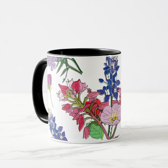 Texas Wildblumen Tasse (Vorderseite Links)