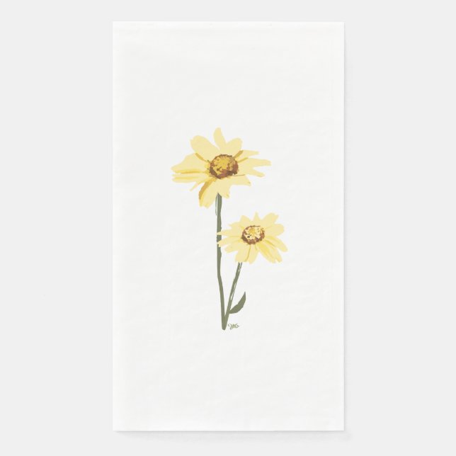 Texas Wilde Blume - Sonnenblumen, Gelb Serviette (Vorderseite)